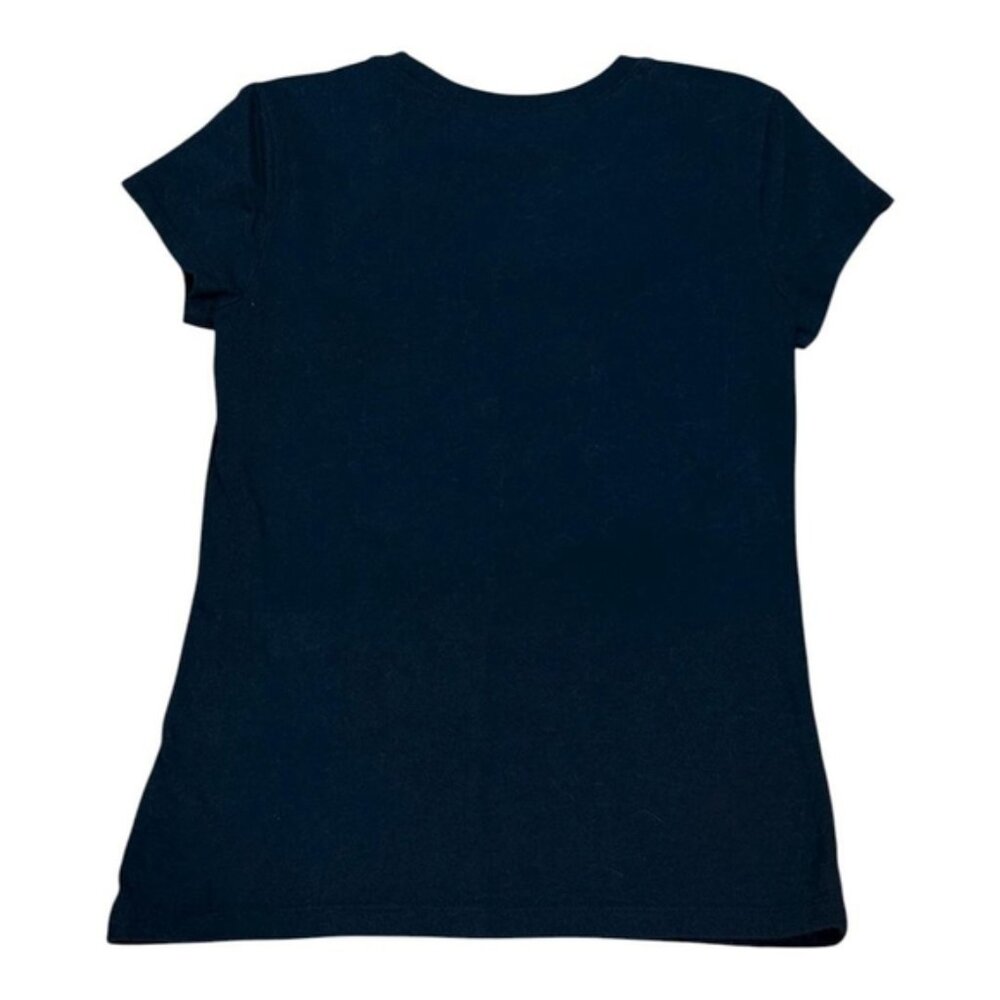 Justice Shirt Girls 14 Black Short Sleeve Hoos Up For Hoops Basketball Owl Tee - Picture 6 of 6